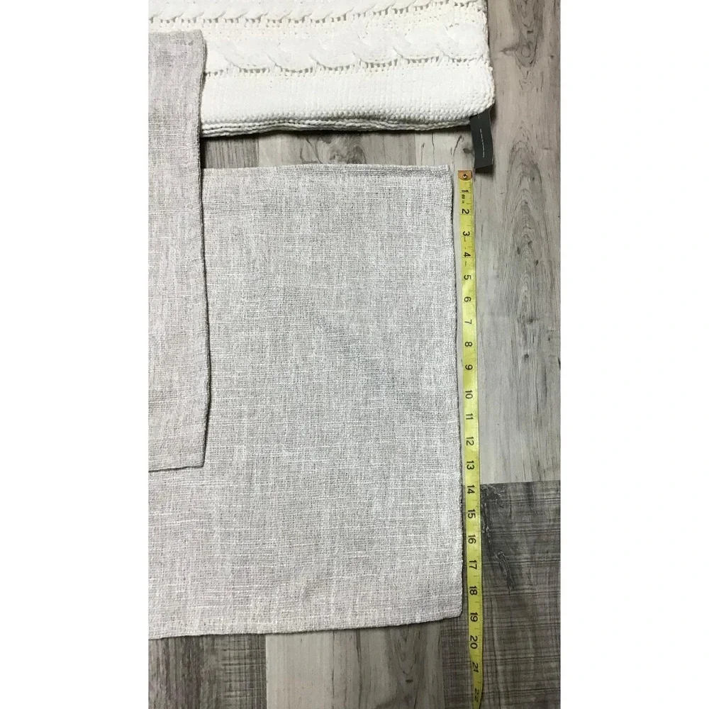 Decorative Throw Pillow Covers White Cable Knit NWOT and Beige Linen Boho Casual